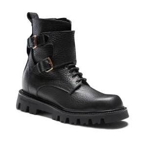 Stivaletto biker in pelle da donna