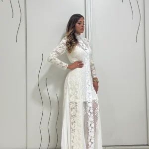 Abito lungo di pizzo