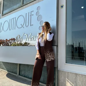 Coord smanicato maculato