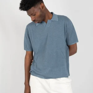Polo in Lino - Denim