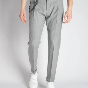 Pantalone 'Barber' Lana - Grigio Chiaro