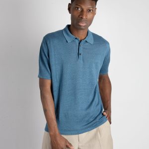 Polo Lino - Azzurro