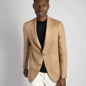 Giacca 'Deco' Lino - Cammello