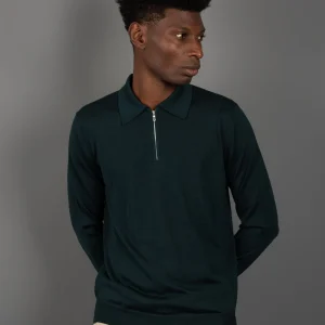 Maglia Polo Seta - Verde Bosco