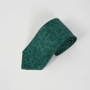 Cravatta seta Cachemire - Verde