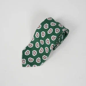 Cravatta Seta Paisley - Verde