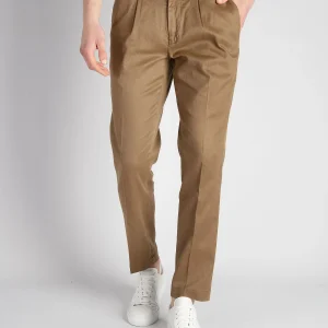Pantalone 'Leisure I' Lino e Cotone - Biscotto