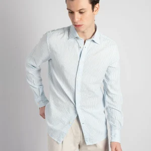 Camicia 'Jake' - Bianco/Celeste