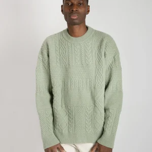 Maglia Girocollo Trecce - Salvia