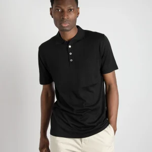 Polo in Seta - Nero
