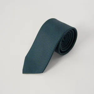 Cravatta Seta Pois - Verde/Blu