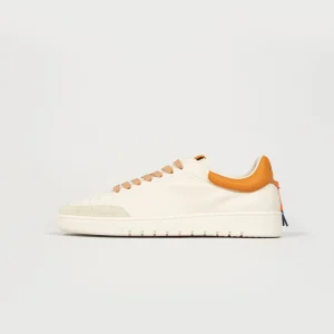 Sneakers Guga Pelle - Bianco/Arancio