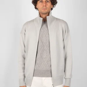 Maglia Full Zip - Perla