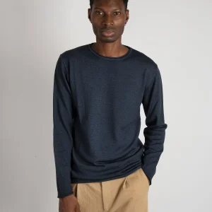 Maglia Girocollo Merinos Loosefit - Blu