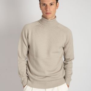 Maglia Dolcevita Raglan - Beige