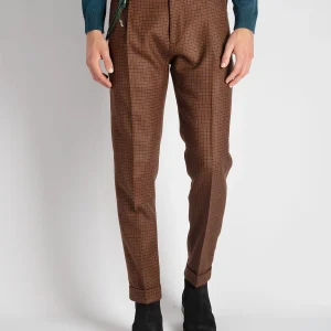 Pantalone 'Retro' Pied de Poule - Arancio