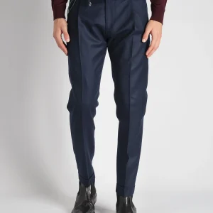 Pantalone 'Retro' Lana - Navy
