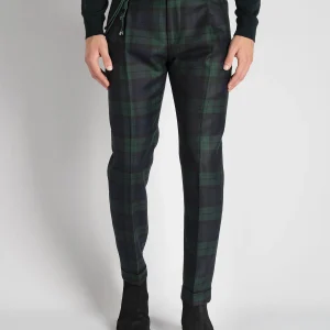 Pantalone 'Retro' Blackwatch - Blu/Verde