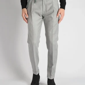 Pantalone 'Retro' Lana  - Grigio Chiaro