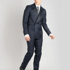 Smoking 'Pino Lerario' Lana operata - Blu