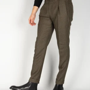 Pantalone Retro Pied de Poule - Verde