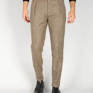 Pantalone 'Retro' Pied de Poule - Beige