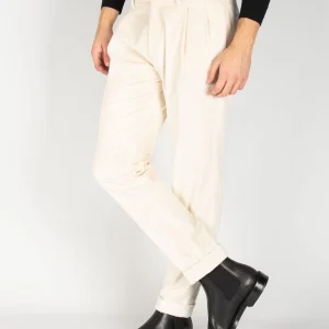 Pantalone 'Barber' Velluto - Bianco