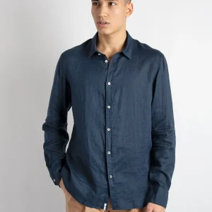 Camicia 'Calulu' Lino - Blu