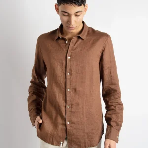Camicia 'Calulu' Lino - Cacao