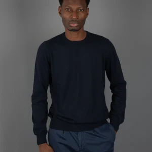 Maglia in Filo di Cotone- Blu