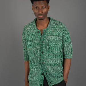 Camicia Punto Texture Mouliné - Menta