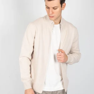 Maglia Full Zip - Beige