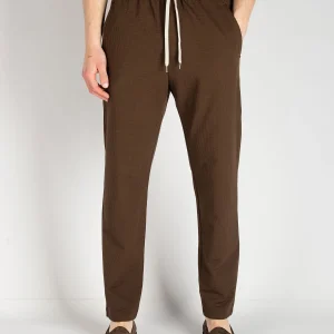 Pantalone Seersucker - Marrone