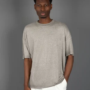 Maglia Over Lino - Acciaio