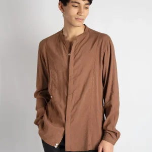 Camicia 'Belbora' Coreana - Cacao