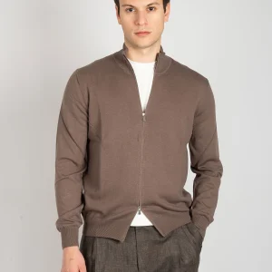 Maglia Full Zip - Cacao