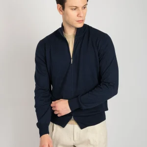Maglia Full Zip - Blu Notte