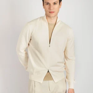 Maglia Full Zip - Crema