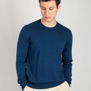 Maglia in Filo di Cotone  - Bluette