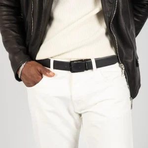 Cintura Reversibile Pelle - Nero