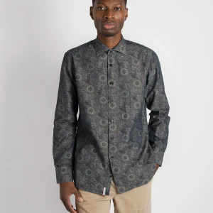 Camicia Stampa Floreale - Denim scuro