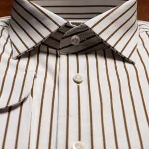 Camicia Bellini Marrone Bacchettata