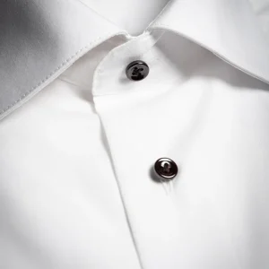 Camicia Bianca Con Bottoni Neri