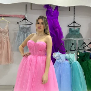 Abito corto brillantinato