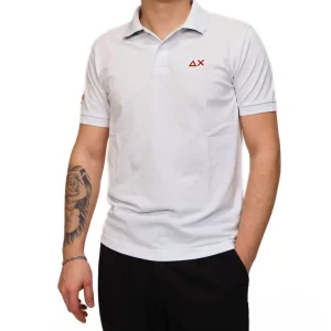 SUN68 POLO A36150 01 BIANCO