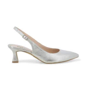 MELLUSO SLINGBACK D166Z LAMINATO ARGENTO